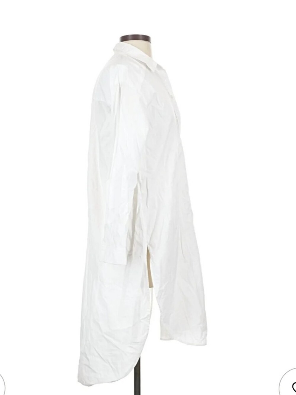 Maeve by Anthropologie White Longline Button Up Shirt Dress 100% Cotton. - Picture 2 of 14